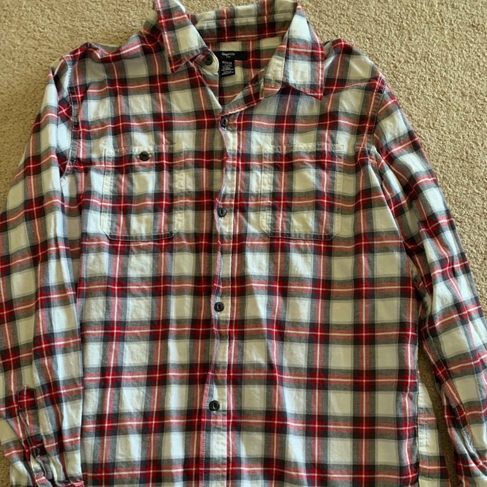Boys Gap holiday button down shirt size XXL